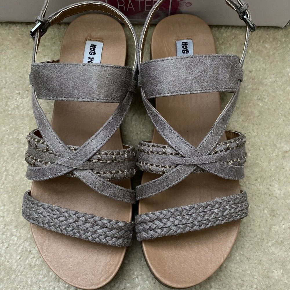 Not Rated Atman Grey Slingback Gladiator Sandals
